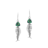 AE-1221-AB Sterling Silver Earring With Abalone Shell
